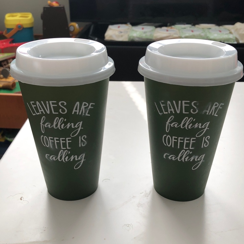 🧡 Reusable Two Travel Coffee Cup